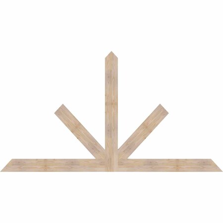 Ekena Millwork Saratoga Smooth Timber Gable Bracket, Douglas Fir, 96"W x 52"H x 1 1/2"D x 5 1/2"F, 13/12 Pitch GBW096X52X0206SAR00SDF